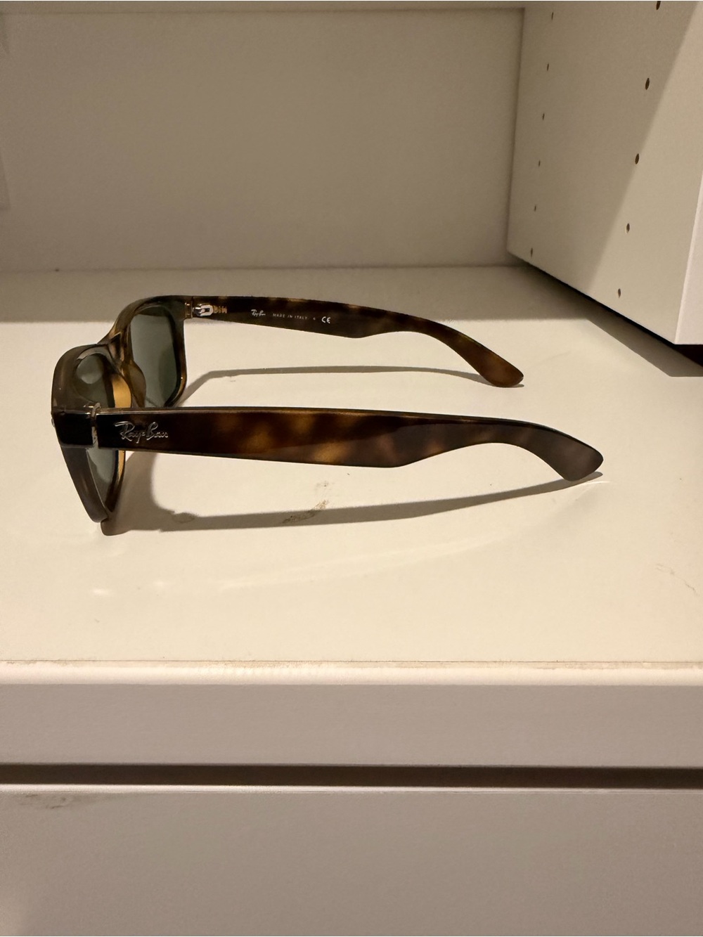 Ray-Ban RB2132 New Wayfarer Sunglasses Tortoise Brown Black - Picture 4 of 6